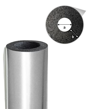 NORMATUBE AL Plast – rubber tubes with combined protective coating without cutting, with self-adhesive covering valve