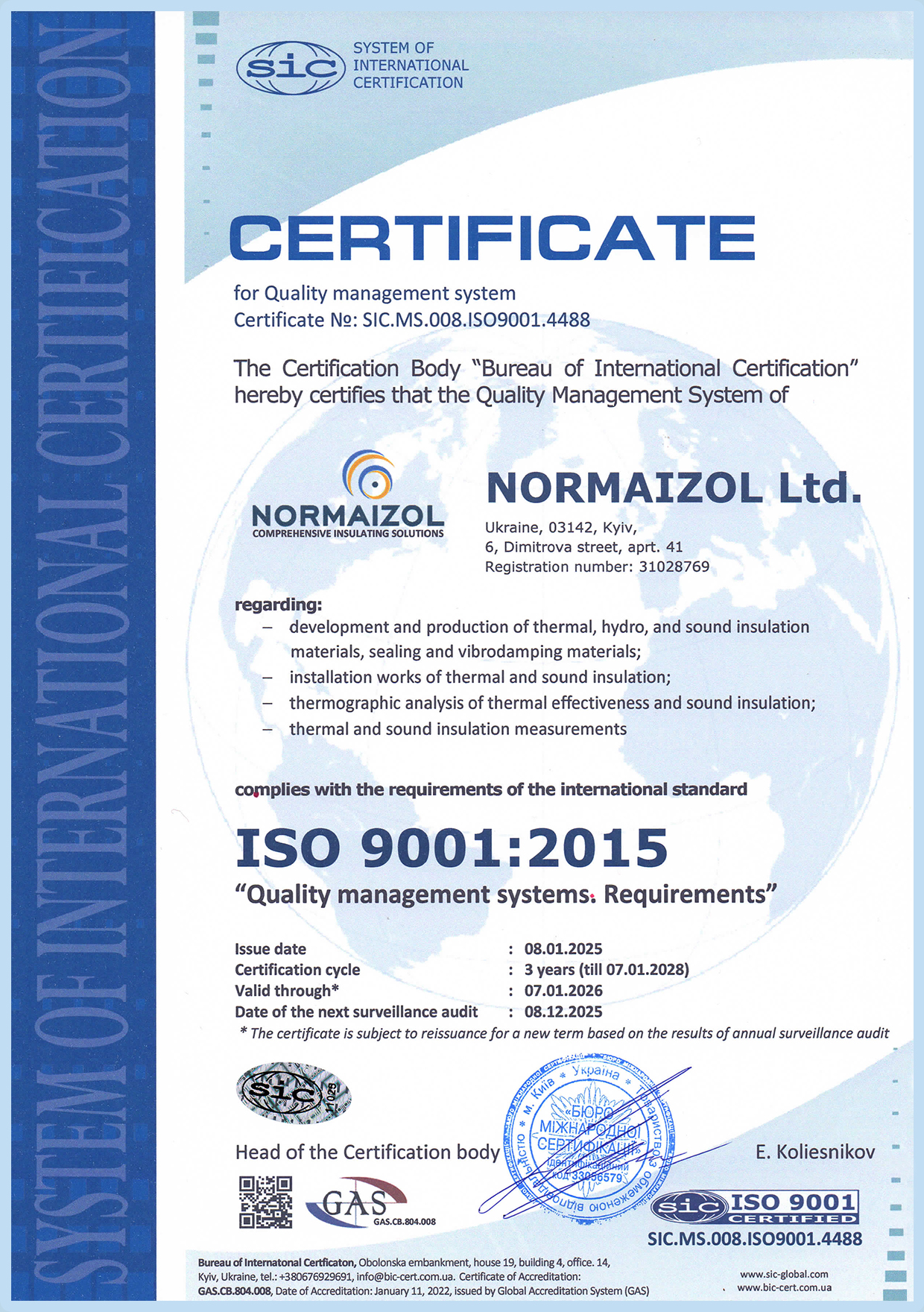 certificate